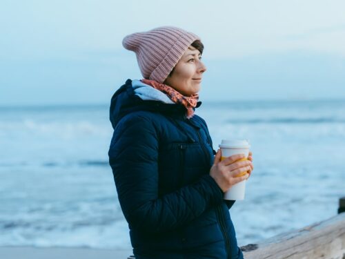 A person looking happy and content.
